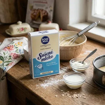 Sušené mléko polotučné 400 g – BOHEMILK