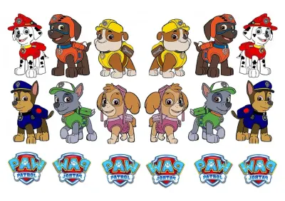 Postavičky Paw Patrol – jedlé obrázky na zápichy