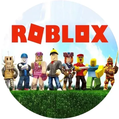 Roblox – parta na trávníku – jedlý obrázek na dort