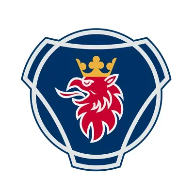 Scania – logo se znakem gryfa – jedlý obrázek na dort