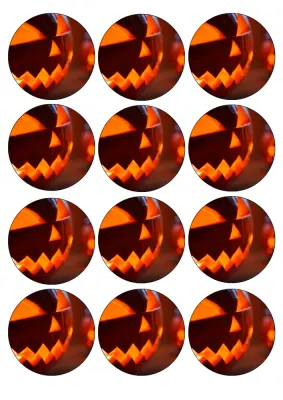 Halloween – zlá dýně – jedlý papír na hranatý dort