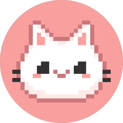 Pixel kočička – bílé kotě na růžovém podkladu – jedlý obrázek na dort
