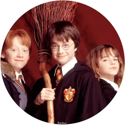 Harry Potter – Harry, Ron a Hermiona s koštětem – jedlý obrázek na dort