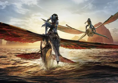 Avatar: The Way of Water – Jake a Neytiri na ilu – jedlý papír na hranatý dort