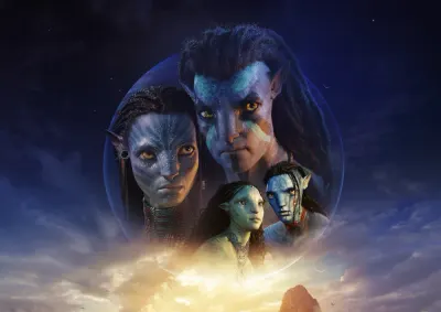 Avatar – Jake Sully a Neytiri s rodinou – jedlý papír na hranatý dort
