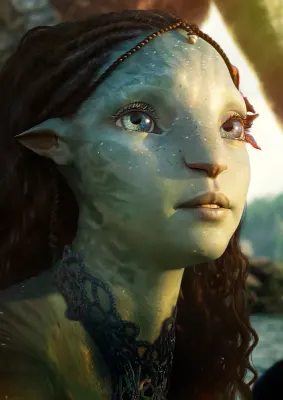 Avatar – Tsireya z kmene Metkayina – jedlý papír na hranatý dort
