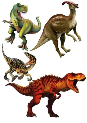 Dinosauři – Tyranosaurus Rex a pravěcí ještěři – jedlý papír na hranatý dort