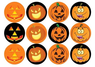Halloween – halloweenské dýně na muffiny – jedlý papír na hranatý dort