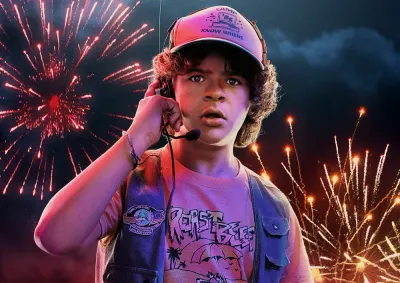 Stranger Things – Dustin a ohňostroj – jedlý papír na hranatý dort