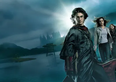 Harry Potter – Harry, Hermiona a Ron u jezera – jedlý papír na hranatý dort
