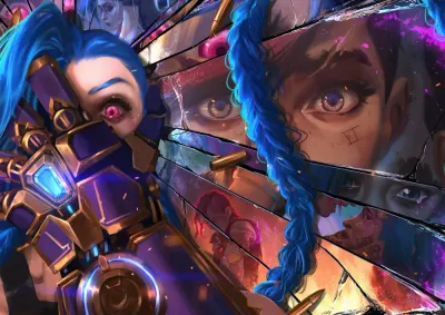 Arcane – Jinx a roztříštěné zrcadlo vzpomínek – jedlý papír na hranatý dort