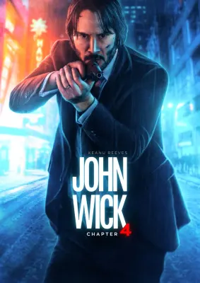 John Wick – Chapter 4 Keanu Reeves v dešti – jedlý papír na hranatý dort