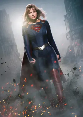 Supergirl – hrdinka v kostýmu – jedlý papír na hranatý dort