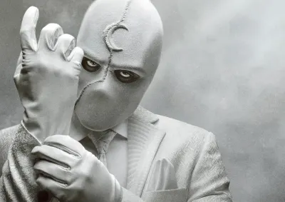Moon Knight – Mr. Knight v bílém obleku – jedlý papír na hranatý dort