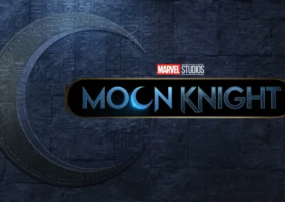 Moon Knight – logo se srpkem měsíce a egyptskou zdí – jedlý papír na hranatý dort