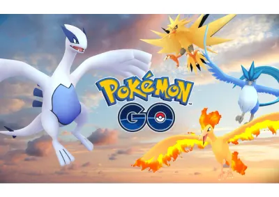 Pokémon GO – legendární ptáci a Lugia – jedlý papír na hranatý dort