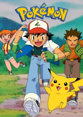Pokémon – Ash, Pikachu, Misty a Brock – jedlý papír na hranatý dort
