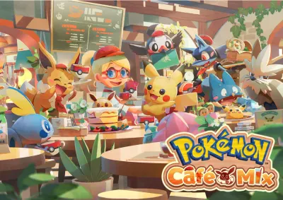Pokémon – Pikachu a přátelé v kavárně Café Mix – jedlý papír na hranatý dort