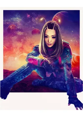 Strážci Galaxie – Mantis ve vesmíru – jedlý papír na hranatý dort