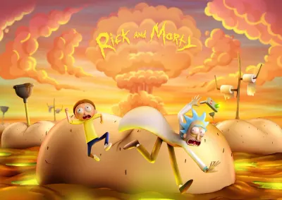 Rick and Morty – útěk před výbuchem – jedlý papír na hranatý dort