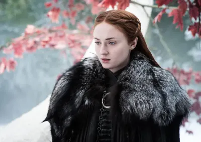 Hra o trůny – Sansa Stark v kožichu – jedlý papír na hranatý dort