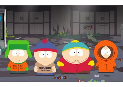 South Park – Kyle, Stan, Cartman a Kenny – jedlý papír na hranatý dort