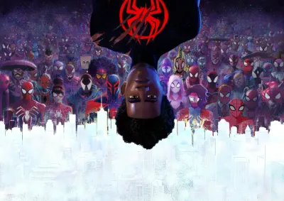 Spiderman – Miles Morales hlavou dolů a Spider-Verse – jedlý papír na hranatý dort