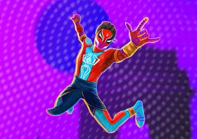 Spiderman – indický Spider-Man v letu na fialovém pozadí – jedlý papír na hranatý dort