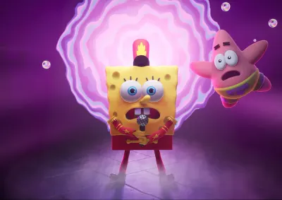 Spongebob – Spongebob s mikrofonem a Patrik – jedlý papír na hranatý dort