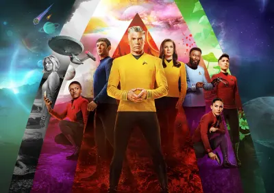 Star Trek – Posádka lodi Enterprise Strange New Worlds – jedlý papír na hranatý dort