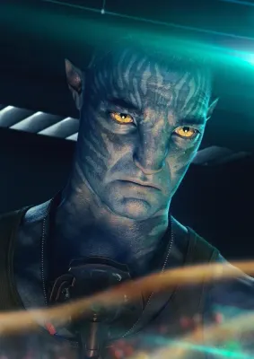 Avatar – plukovník Miles Quaritch jako Na'vi – jedlý papír na hranatý dort