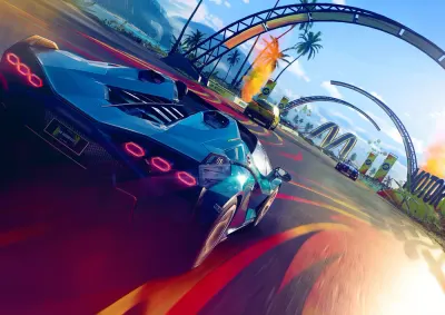 The Crew Motorfest – modrý sporťák na trati – jedlý papír na hranatý dort