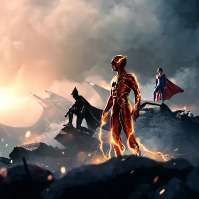 The Flash – Flash, Batman a Supergirl v boji – jedlý obrázek na dort