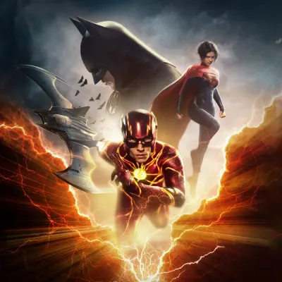 The Flash – Flash, Batman a Supergirl – jedlý obrázek na dort