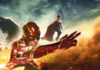 The Flash – Flash, Batman a Supergirl v akci – jedlý papír na hranatý dort
