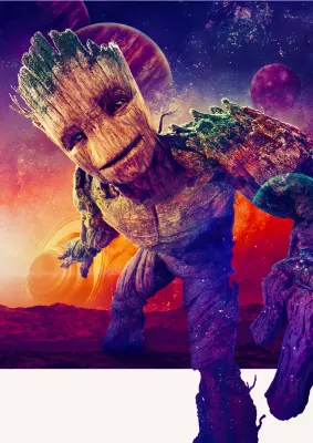Avengers – Groot ve vesmíru – jedlý papír na hranatý dort