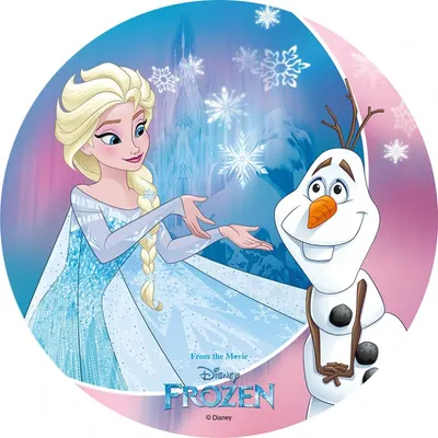 Elsa – Frozen – Ledové království (3) – jedlý obrázek na dort